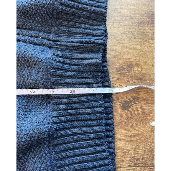 Mens Blue Color block Striped Fleece-Lined Full Zipper Jacket Hooded - Picture 6 of 11